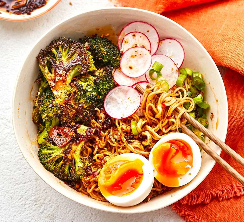 Roast Broccoli & Sesame Ramen Noodle Bowls