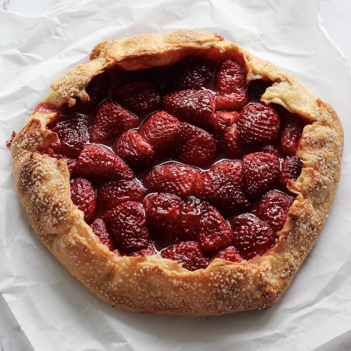 Strawberry galette