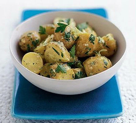 Warm new potato salad